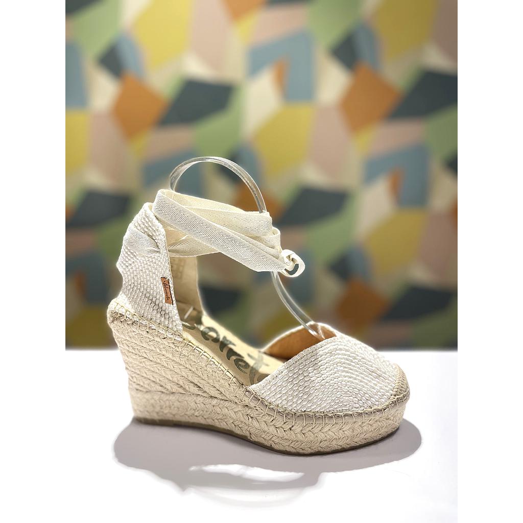 ALPARGATA CUÑA TEJIDO UVE