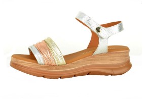 SANDALIA CUÑA PLIEGUES